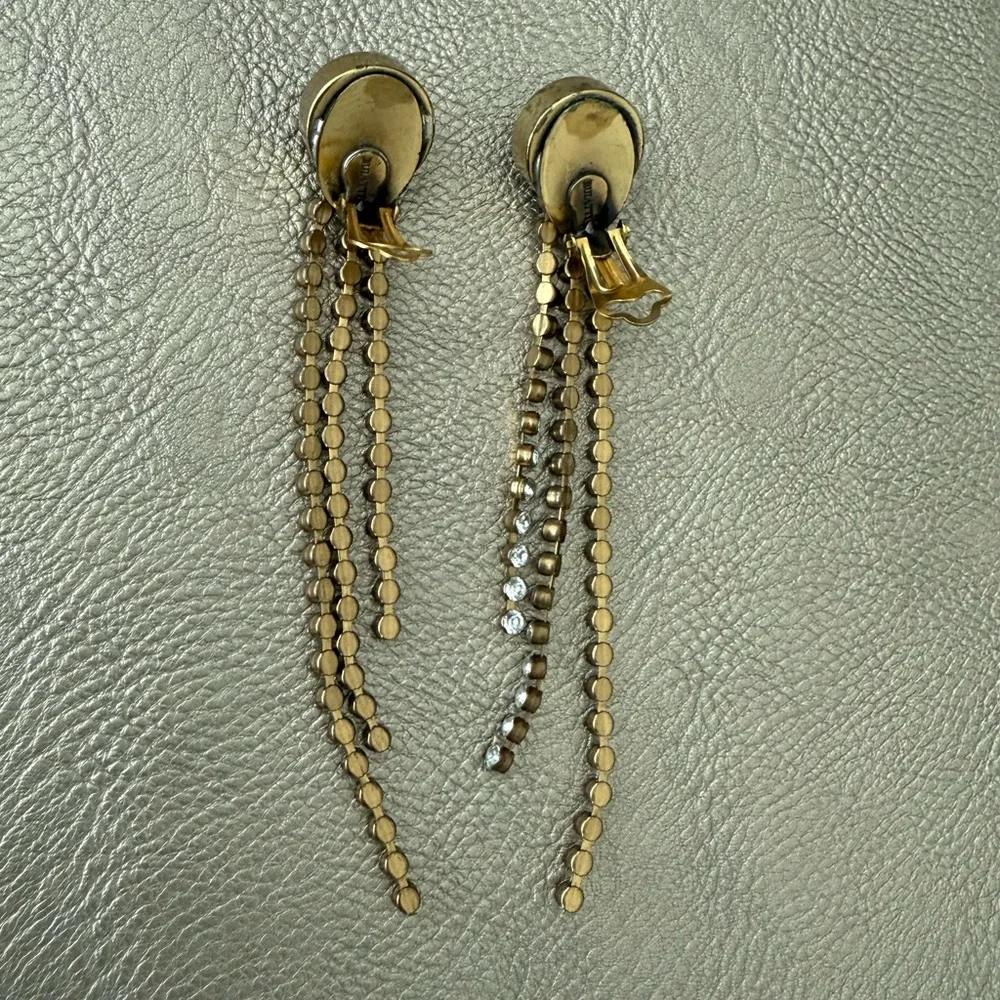 Vintage Ermani Bulatti Clip-On Earring; Art Deco Inspired, 1980 Statement